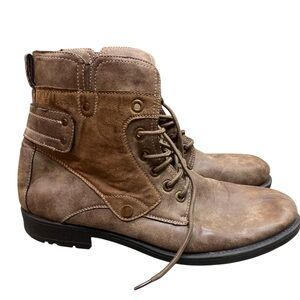 Polar Fox Brown Imitation Leather Boots Size 13